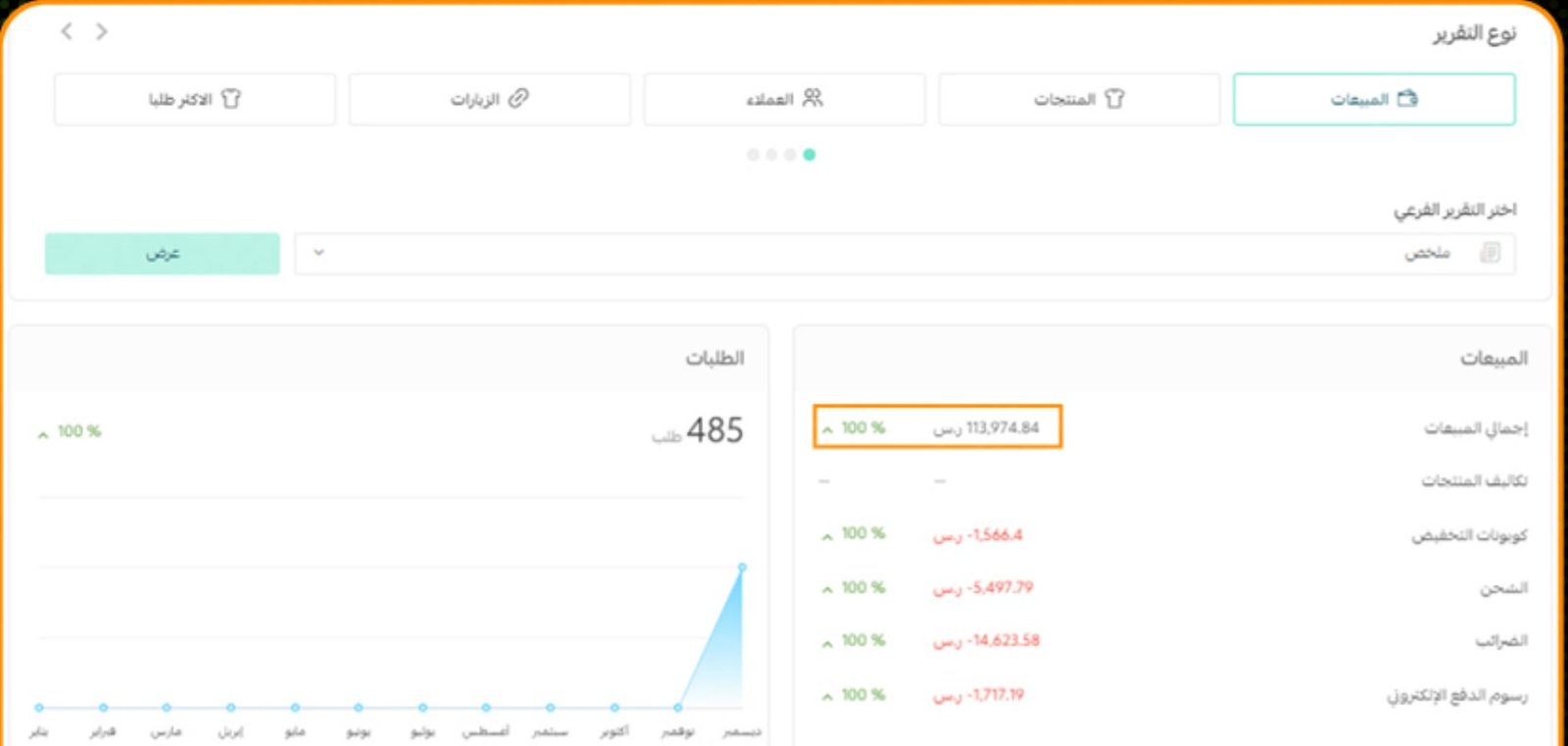 Store sales report